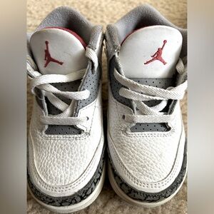 8c White Grey Red Jordans